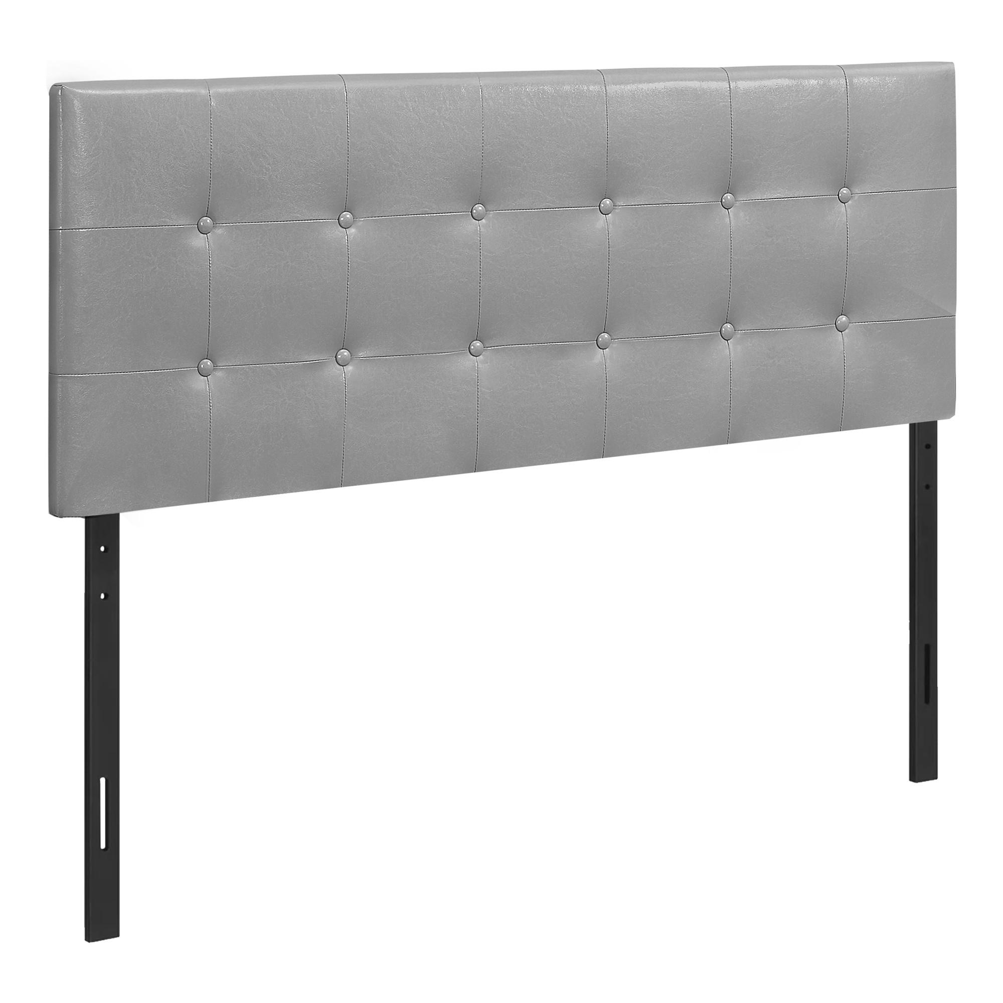 Rent to Own Monarch Specialties Full Grey LeatherLook Headboard at